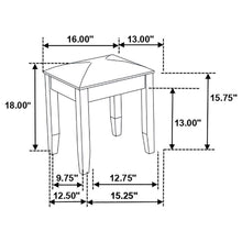 Load image into Gallery viewer, Barzini - Upholstered Vanity Stool - Metallic Aand White