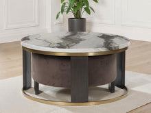 Load image into Gallery viewer, Jazmore - Brown / Brass Finish - Nesting Cocktail Tables (Set of 2)