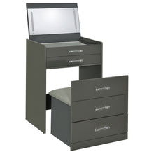 Load image into Gallery viewer, Danbury - 3-Drawer Makeup Vanity &amp; Stool Set