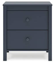 Load image into Gallery viewer, Simmenfort - Navy Blue - Two Drawer Night Stand