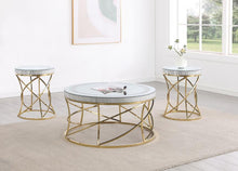 Load image into Gallery viewer, Elise - Round Mirror Top Coffee Table Set