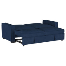 Load image into Gallery viewer, Gretchen - Multipurpose Upholstered Convertible Sleeper Sofa Bed - Navy Blue