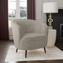 Load image into Gallery viewer, Ellorie - Upholstered Channel Back Curved Chair - Beige
