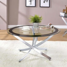 Load image into Gallery viewer, Brooke - Round Glass Top Coffee Table Metal Base