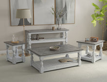 Load image into Gallery viewer, Stone - End Table - Antiqued Ivory / Weathered Gray