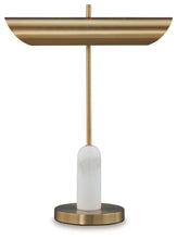 Load image into Gallery viewer, Rowleigh - Gold Finish / White - Marble Desk Lamp