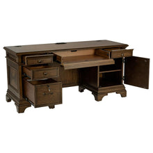 Load image into Gallery viewer, Hartshill - 5-Drawer Credenza Office Desk Burnish Oak - Burnished Oak