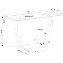 Load image into Gallery viewer, Pruitt - Glass Top Metal Base Table