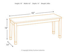 Load image into Gallery viewer, Owingsville - Black / Brown - Large Dining Room Bench