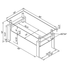 Load image into Gallery viewer, Dyer - 1-Shelf Rectangular Glass Top Table