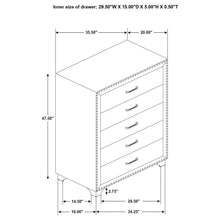 Load image into Gallery viewer, Melody - 5-Drawer Bedroom Chest