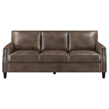 Load image into Gallery viewer, Leaton - Upholstered Recessed Arm Sofa - Brown Sugar