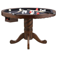 Load image into Gallery viewer, Turk - Round Dining And Billiard Poker Game Table - Tobacco