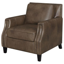 Load image into Gallery viewer, Leaton - Upholstered Recessed Arm Accent Chair - Brown Sugar