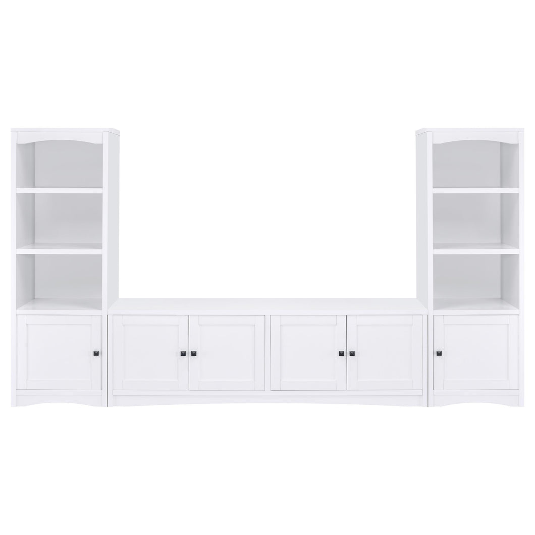 Laughlin - 3-piece Entertainment Center TV Stand - White