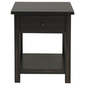 Payne - 1 Drawers Wood End Table with Shelf