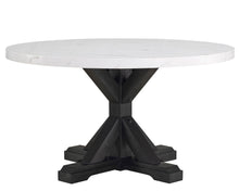 Load image into Gallery viewer, Vance - Faux Marble Dining Table - White &amp; Charcoal