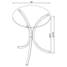 Load image into Gallery viewer, Eloise - Round Glass Top Accent Side Table - Chrome