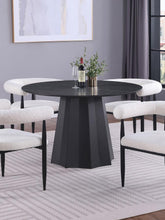 Load image into Gallery viewer, Camden - Round Faux Marble Top Dining Table - Black