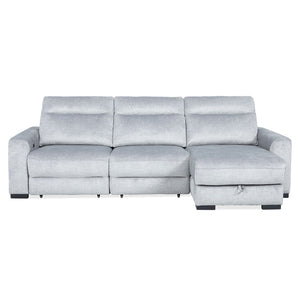 Elliot - 3 Piece Modular Lift Top Storage Sectional - Sterling