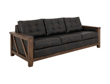 Load image into Gallery viewer, Walnut - Sofa - Licorice Black