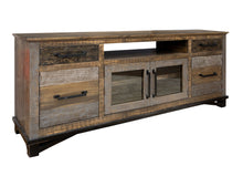 Load image into Gallery viewer, Loft Brown - 76&quot; TV Stand / Console With 2 Drawers / 4 Doors - Two Tone Gray / Brown