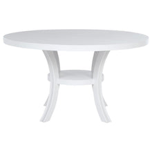 Load image into Gallery viewer, Judd - Round Dining Wood Table With Shelf - Pearl White