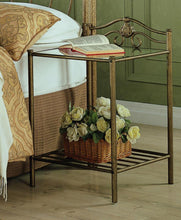 Load image into Gallery viewer, Sydney - Metal 2-Shelf Nightstand - Antique Brushed Gold