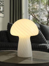 Load image into Gallery viewer, Kanaby - Mushroom Shaped Glass Bedside Table Lamp - White