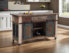 Load image into Gallery viewer, Antique - 2 Drawers Kitchen Island - Multicolor