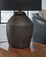 Load image into Gallery viewer, Naareman - Metallic Black - Terracotta Table Lamp