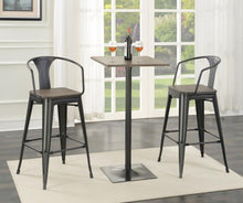 Load image into Gallery viewer, Cavalier - 3 Piece Square Bar Table Set - Dark Elm and Black
