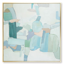 Load image into Gallery viewer, Wynburn - White / Blue / Green - Wall Art