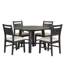 Load image into Gallery viewer, Sable Crest - 5 Piece Set (Round Dining Table &amp; 4 Chairs) - Black