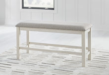 Load image into Gallery viewer, Robbinsdale - Antique White - Dbl Counter Height Upholstered Dining Bench