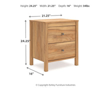 Load image into Gallery viewer, Bermacy - Light Brown - Two Drawer Night Stand