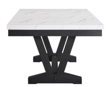 Load image into Gallery viewer, Vance - Faux Marble Dining Table - Charcoal &amp; White