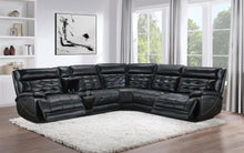 Load image into Gallery viewer, Hewitt - Leather Upholstered Power Reclining Sectional - Black