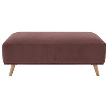 Load image into Gallery viewer, Elizabeth - Corduroy Upholstered Ottoman - Wine Red