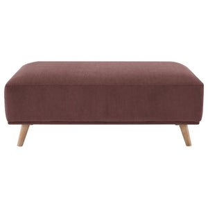 Elizabeth - Corduroy Upholstered Ottoman - Wine Red