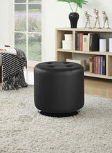 Load image into Gallery viewer, Bowman - Round Upholstered Tufted Swivel Ottoman