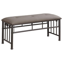 Load image into Gallery viewer, Livingston - Microfiber Upholstered Bench - Brown And Bronze