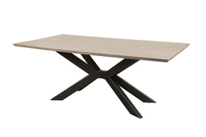 Crossings - Rectangular Dining Table With 4 Upholstered Chairs - Natural & Dark Gray