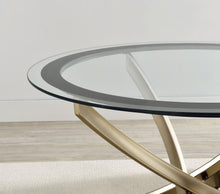 Load image into Gallery viewer, Brooke - Round Glass Top Coffee Table Metal Base