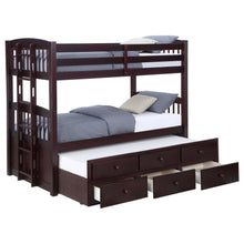 Load image into Gallery viewer, Kensington - Twin Over Twin Bunk Bed With Trundle - Cappuccino