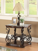 Load image into Gallery viewer, Laney - 1-Shelf Glass Top Rectangular End Table - Deep Merlot