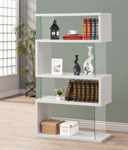 Load image into Gallery viewer, Emelle - 4-Shelf Glass Panel Bookshelf