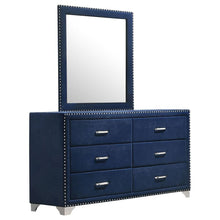 Load image into Gallery viewer, Melody - 6-Drawer Upholstered Dresser With Mirror