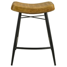Load image into Gallery viewer, Bayu - Leather Upholstered Counter Stool (Set of 2)
