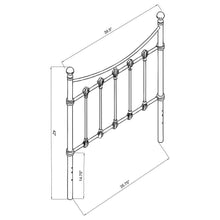 Load image into Gallery viewer, Marie - Metal Twin Open Frame Headboard - White